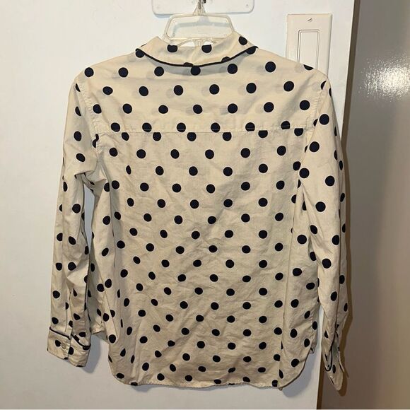 GAP XXS Black and White Polka Dot Sleep Shirt - Picture 3 of 6